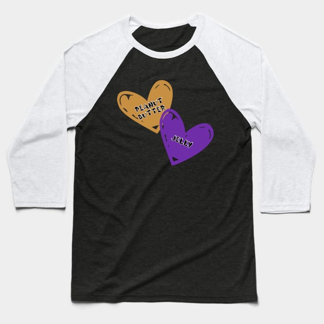 Peanut Butter and Jelly #PB and J Baseball T-Shirt by radiogalaxy